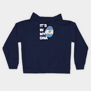 Flag of argentina in fingerprint Kids Hoodie